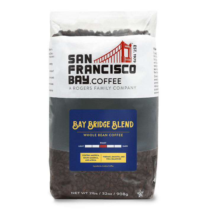 Bay Bridge Blend Whole Bean 2Lb Bag Coffee - San Francisco Bay Coffee