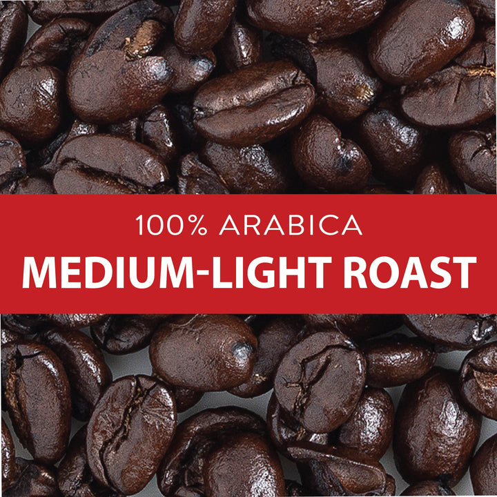 100% Arabica medium-light roast
