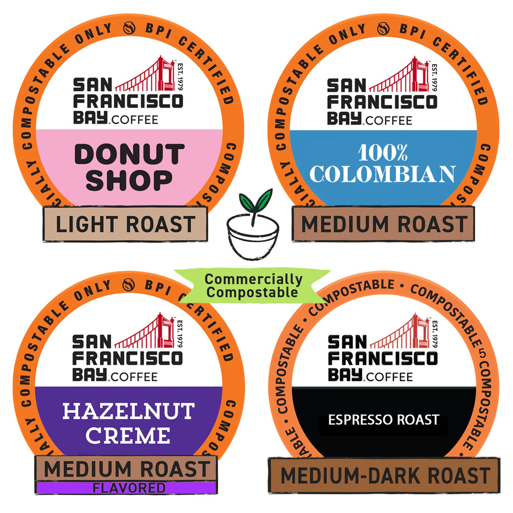 Distinct Assortment Variety Pack OneCUP™ Coffee Pods, 80 Count - San Francisco Bay Coffee