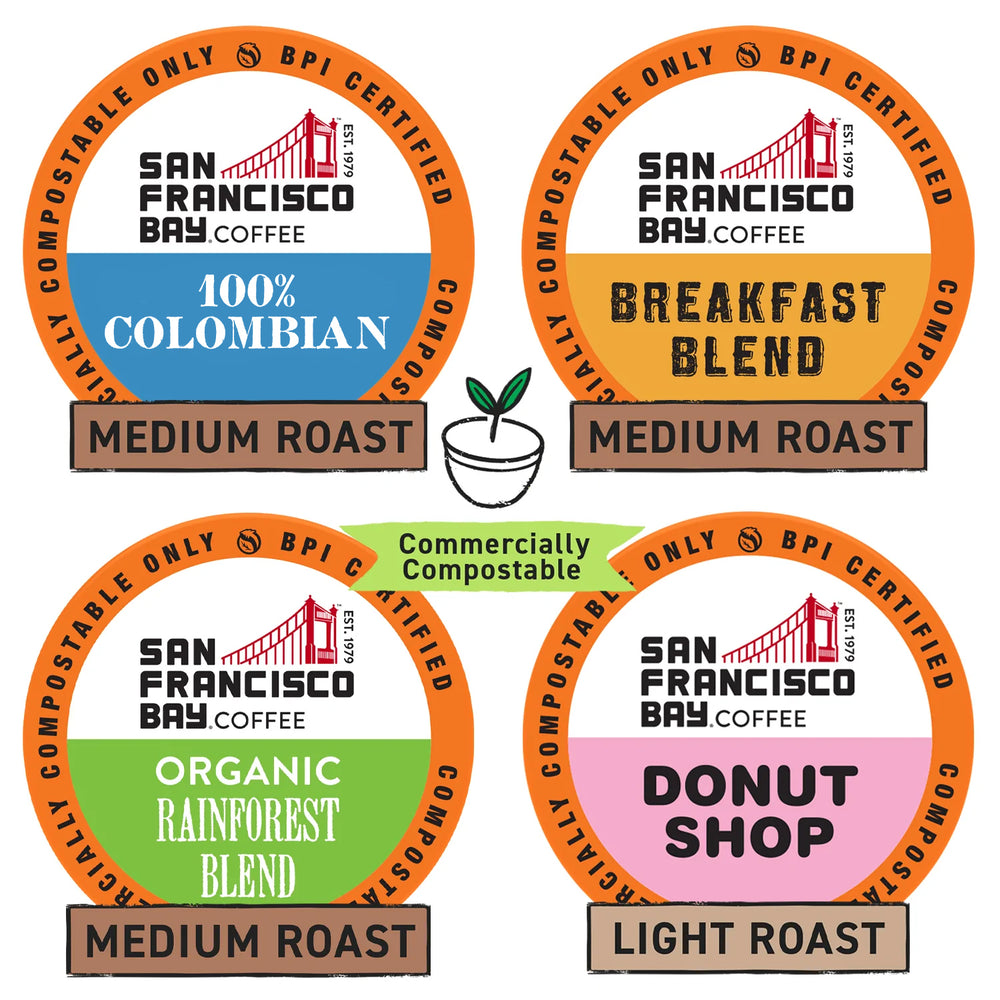 Medium Roast Selection Variety Pack OneCUP™ Coffee Pods, 40 Count - San Francisco Bay Coffee