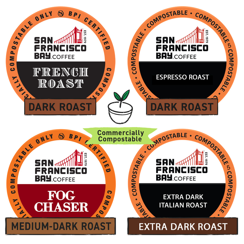 Dark Roast Collection Variety Pack OneCUP™ Coffee Pods, 40 Count - San Francisco Bay Coffee