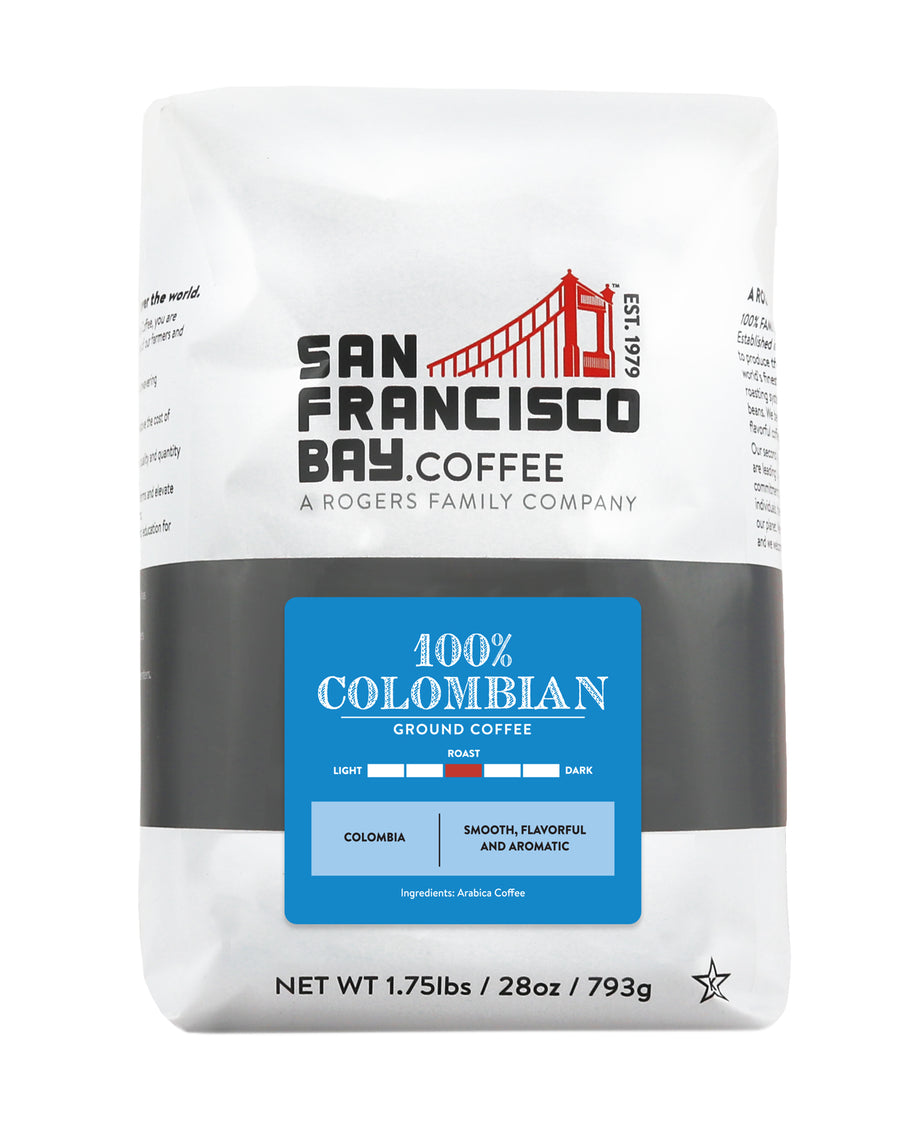 100% Colombian, Ground, 28 oz Bag - San Francisco Bay Coffee