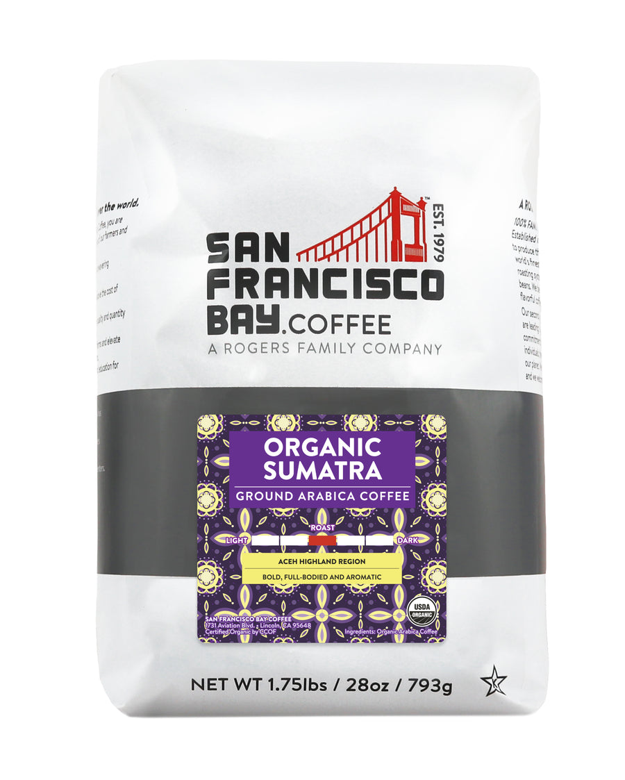Organic Sumatra, Ground, 28 oz Bag - San Francisco Bay Coffee