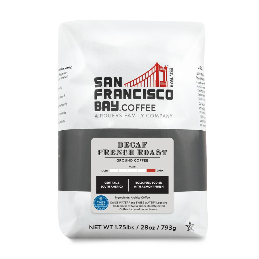 Decaf French Roast, Ground, 28 oz Bag - San Francisco Bay Coffee