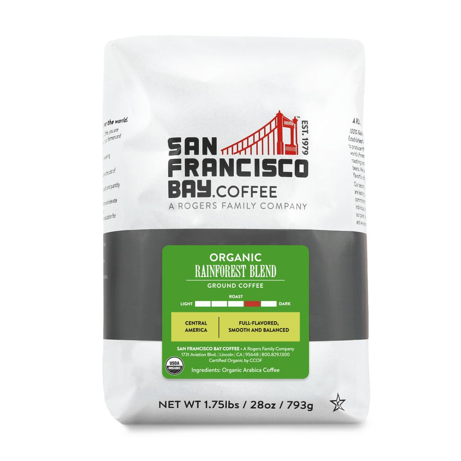 Organic Rainforest Blend, Ground, 28 oz Bag - San Francisco Bay Coffee