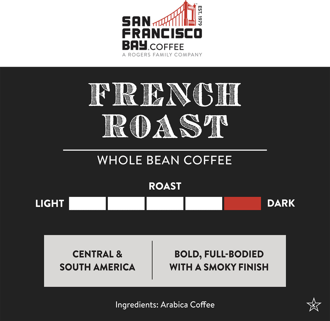 French Roast Whole Bean, 2 lb Bag - San Francisco Bay Coffee