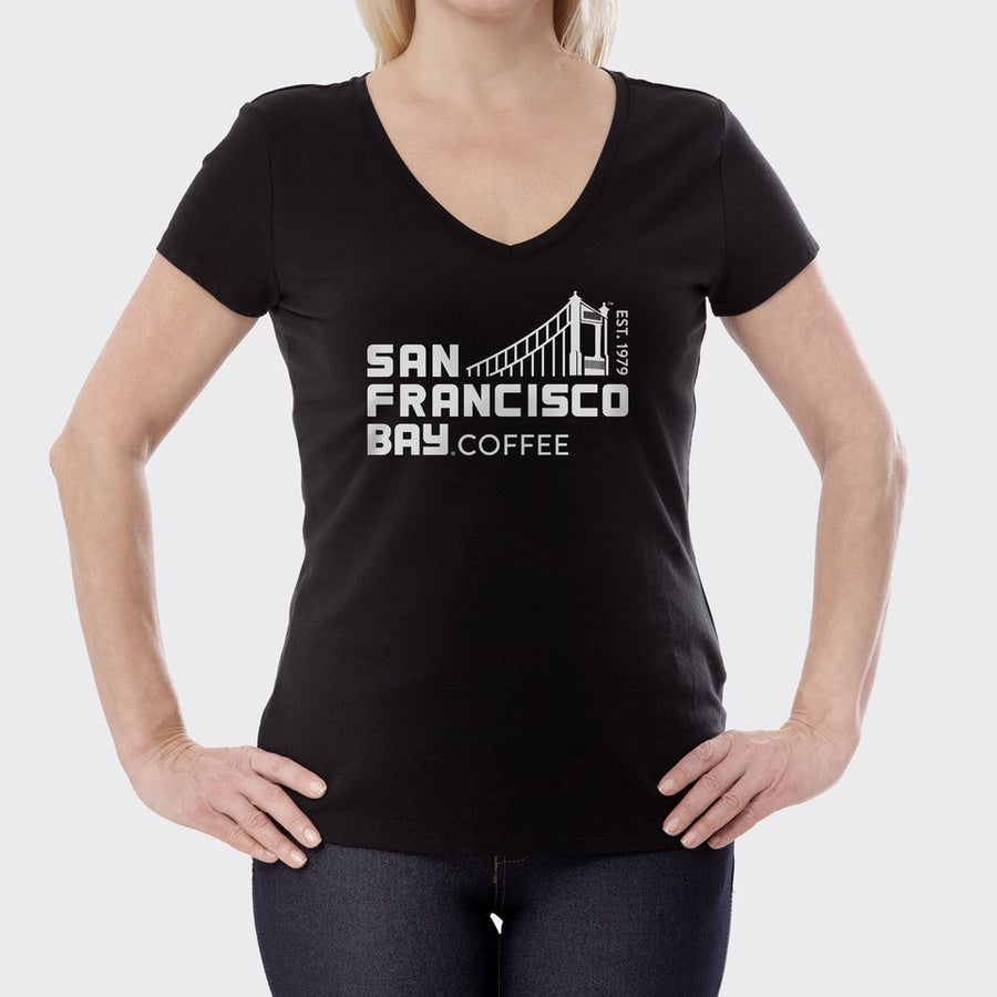 San Francisco Bay Women’s V-neck T-shirt - San Francisco Bay Coffee
