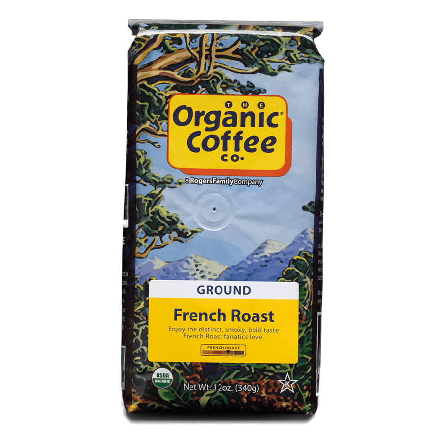 Organic French Roast, Ground, 12 oz Bag - Organic Coffee Co.