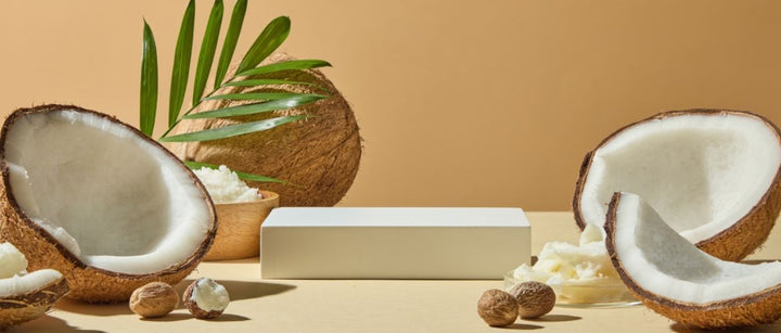 coconuts cut in half