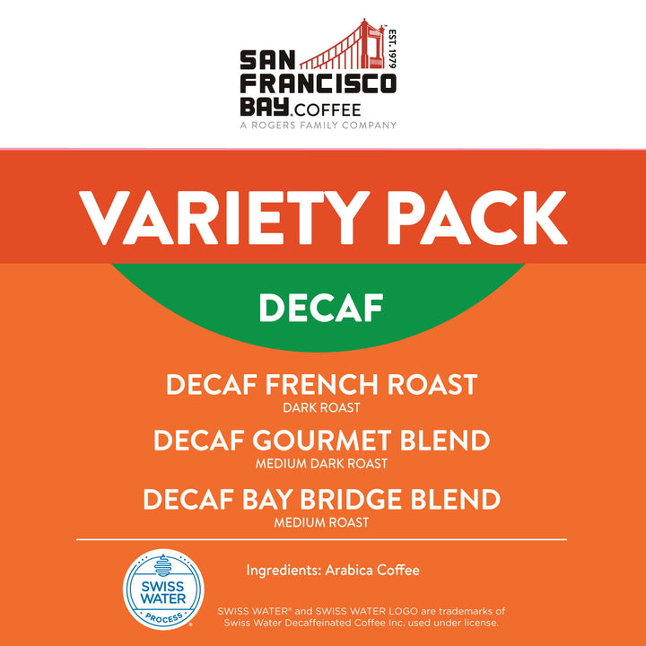 Decaf Variety Pack OneCUP™ Coffee Pods Label 