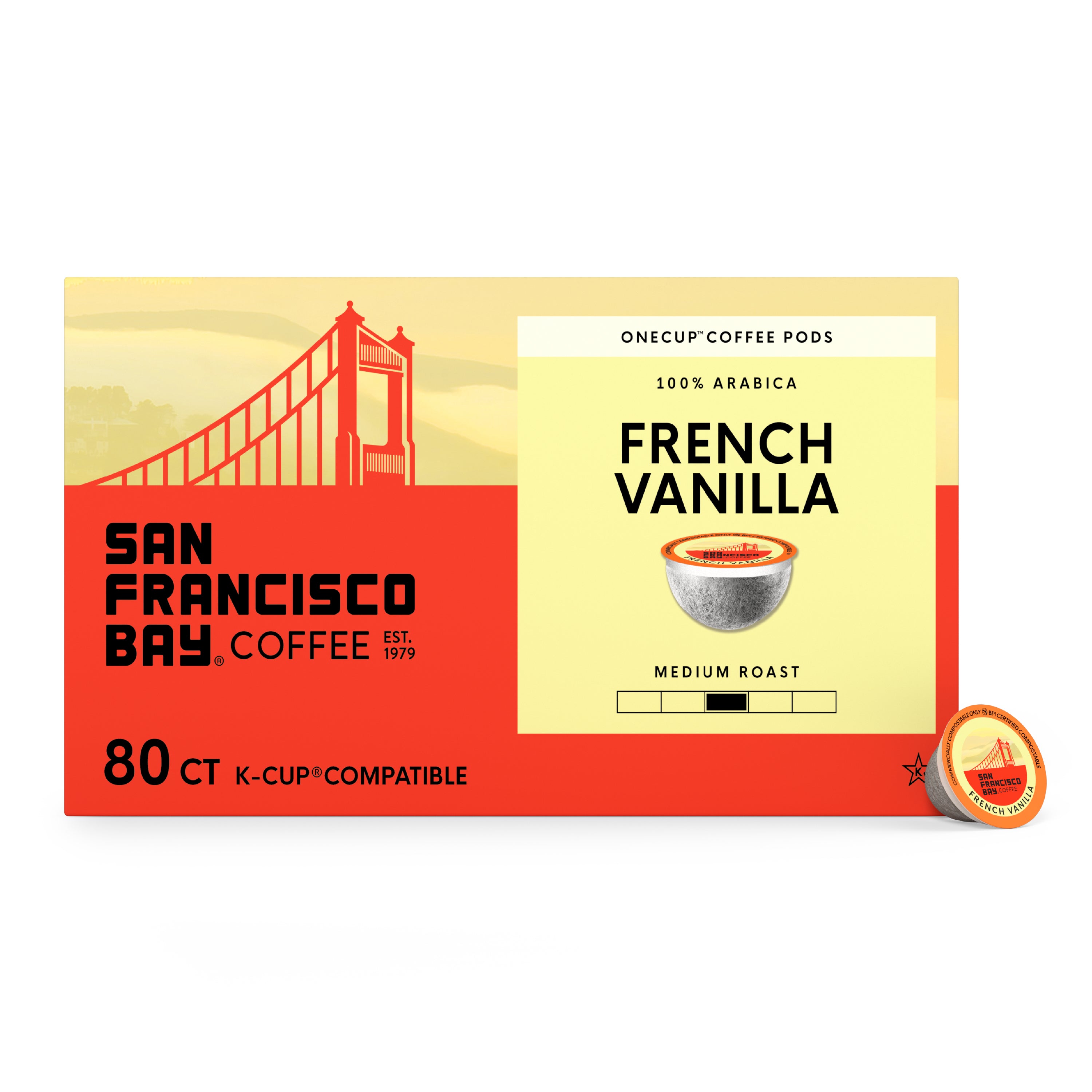 French Vanilla Coffee, 80 ct. OneCup | San Francisco Bay Coffee
