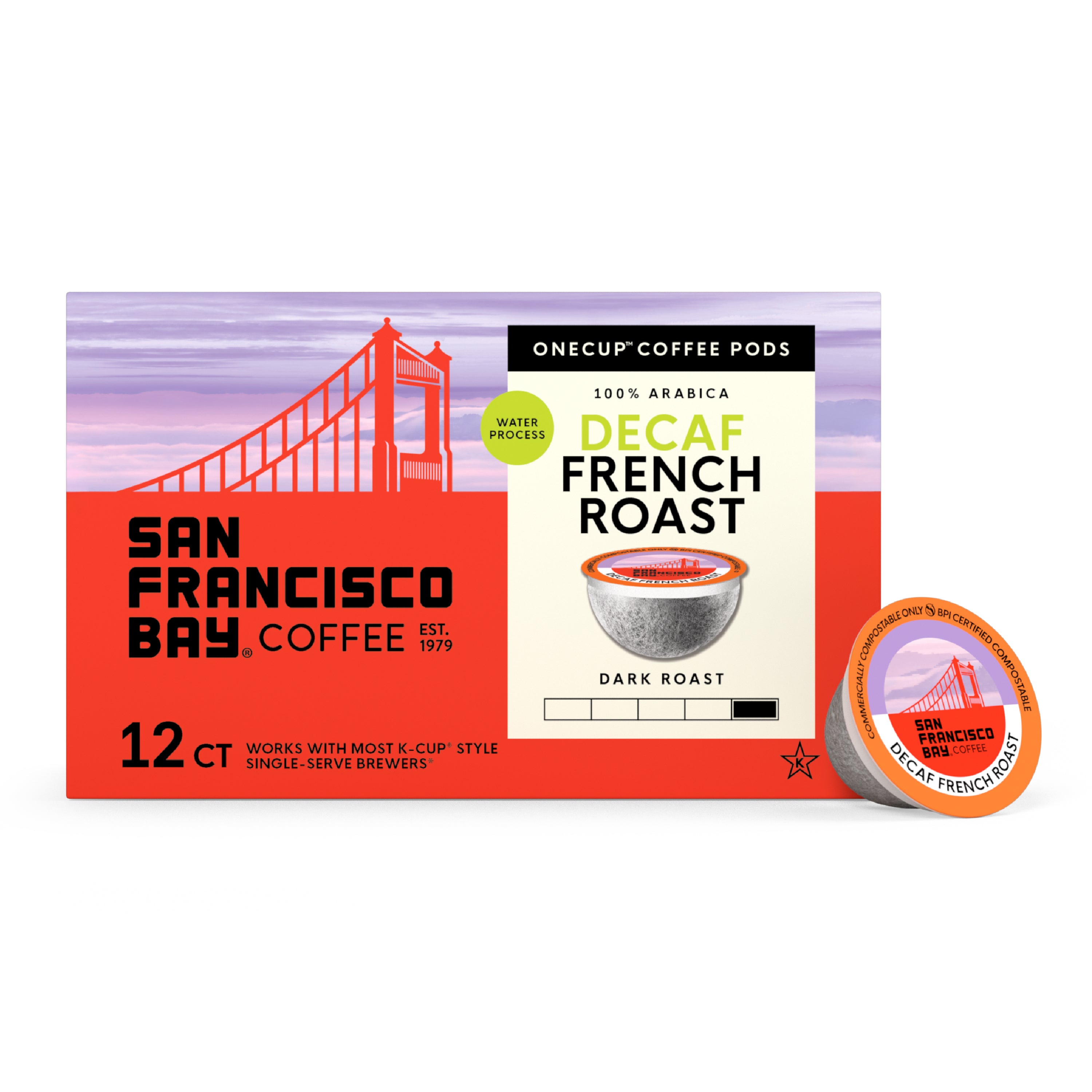 コーヒー Lishou Coffee 5CANS freesf Decaf French Roast OneCUP™ Coffee Pods – SF Bay Coffee