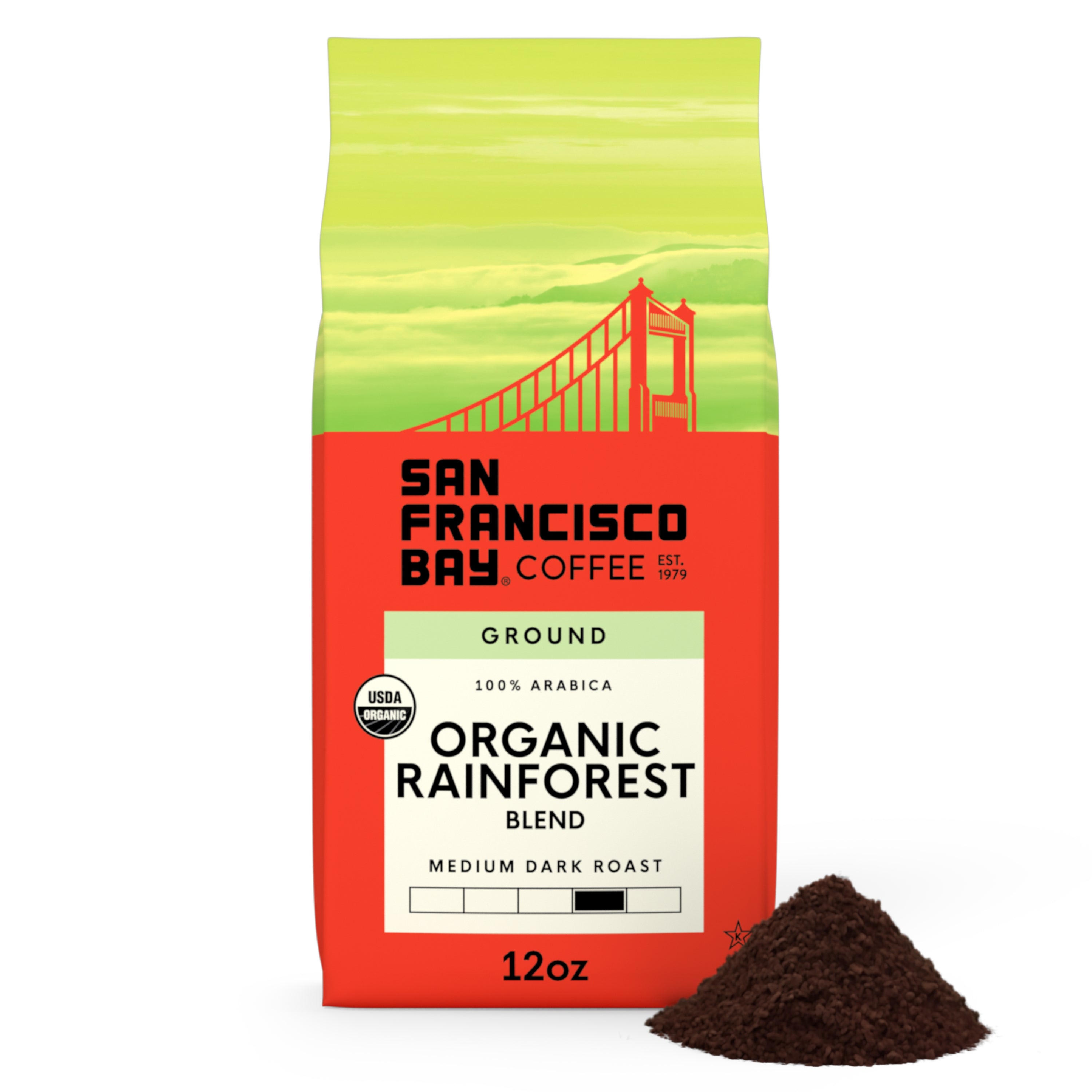 Organic Rainforest Blend, Ground, 12 oz Bag - Ground