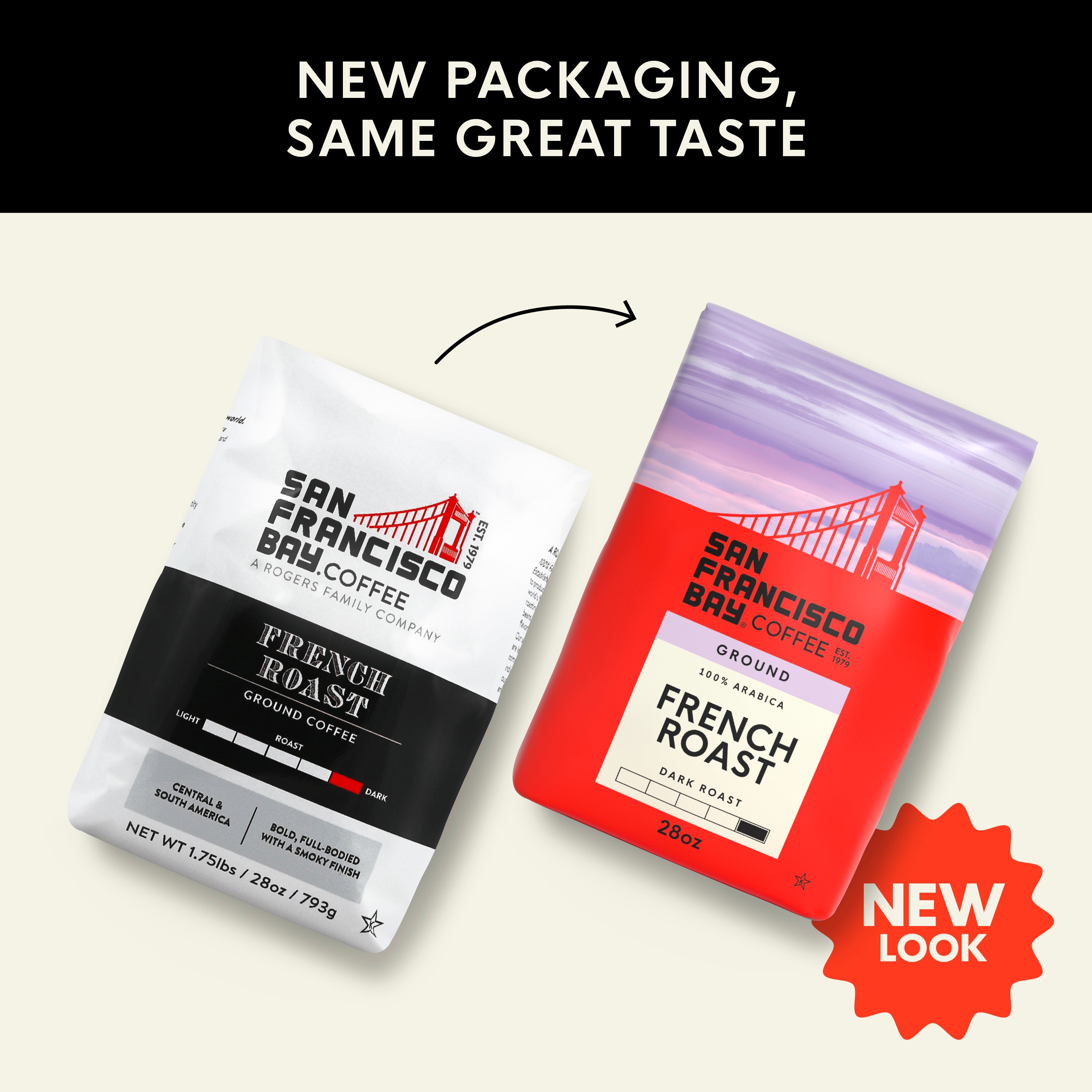 French Roast Ground Coffee Beans, 28 oz Bag | SF Bay Coffee French Roast Ground Coffee Beans, 28 oz Bag | SF Bay Coffee