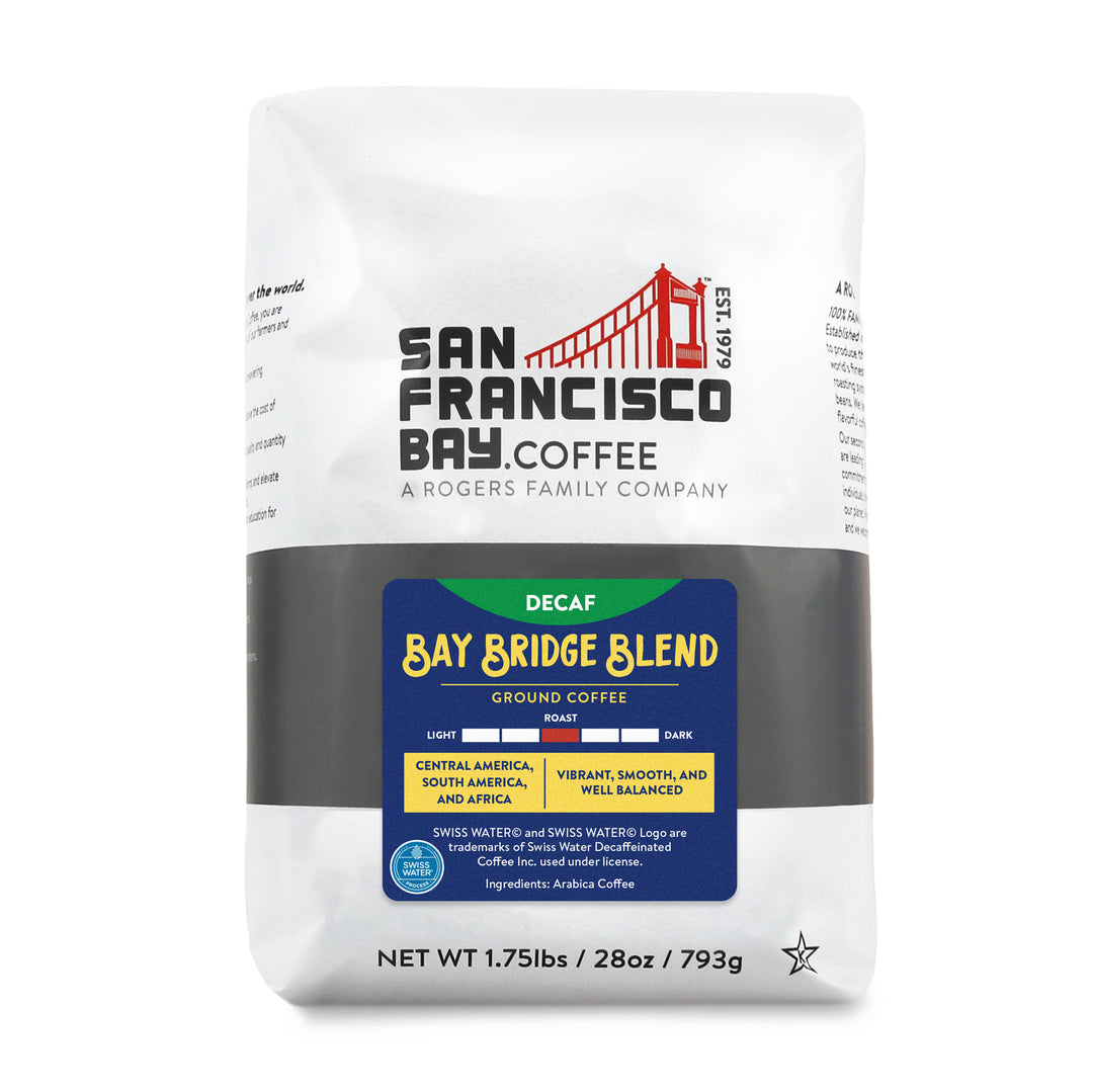 Decaf Bay Bridge Blend Ground 28oz Bag of Coffee - San Francisco Bay Coffee
