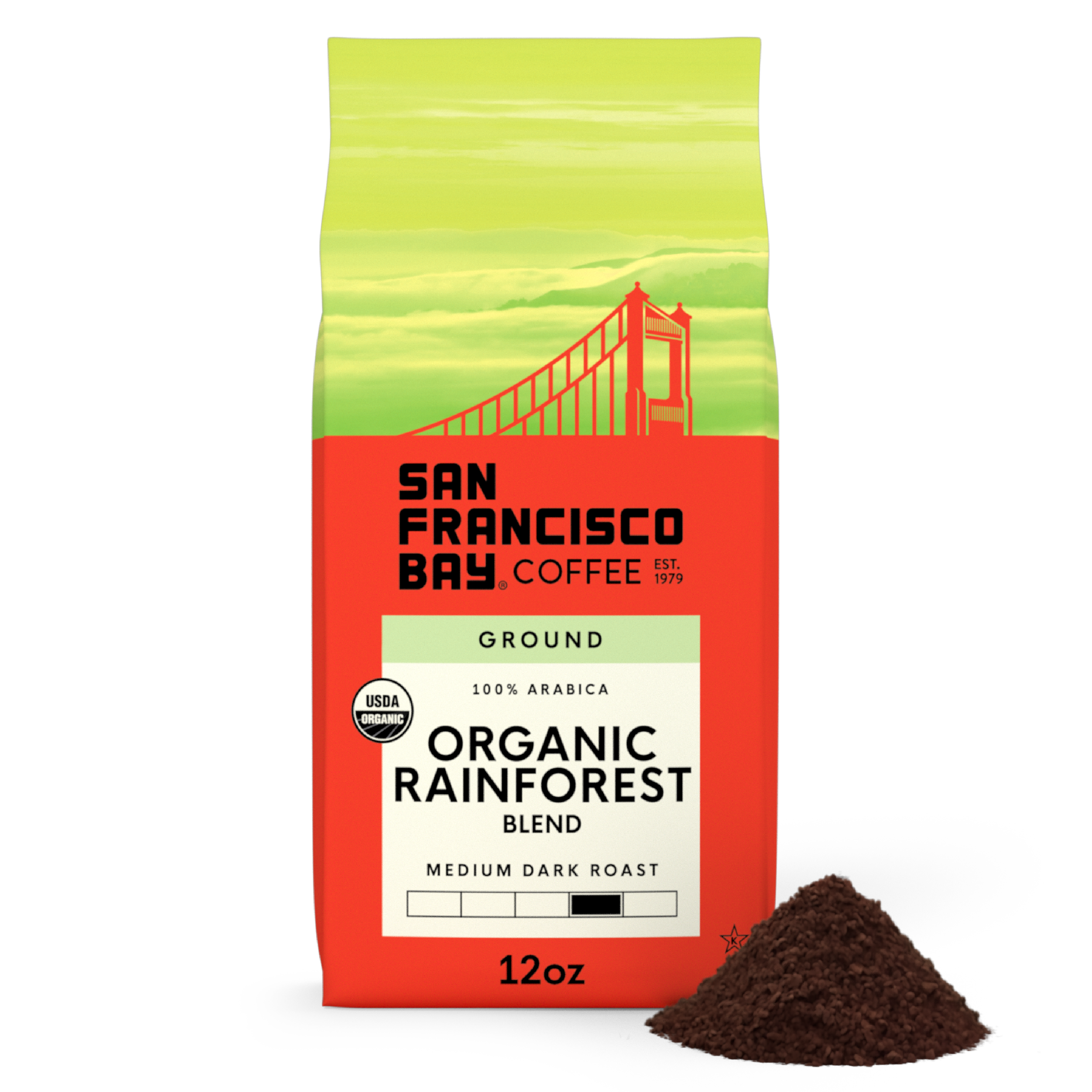 Organic Rainforest Blend, Ground, 12 oz Bag