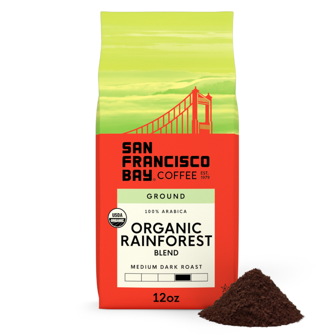 Organic Rainforest Blend, Ground, 12 oz Bag