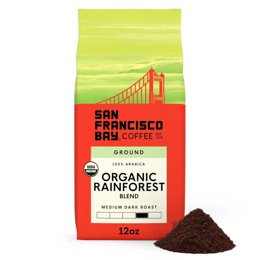 Organic Rainforest Blend, Ground, 12 oz Bag