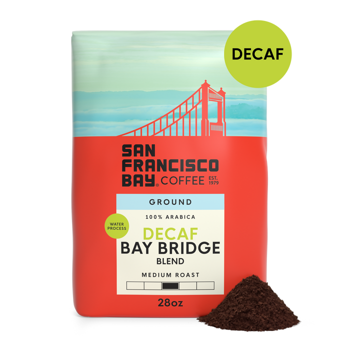 Decaf Bay Bridge Blend, Ground, 28 oz Bag