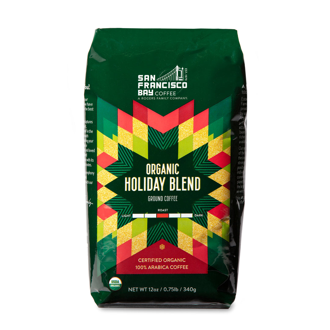 Organic Holiday Blend, Ground, 12 oz Bag