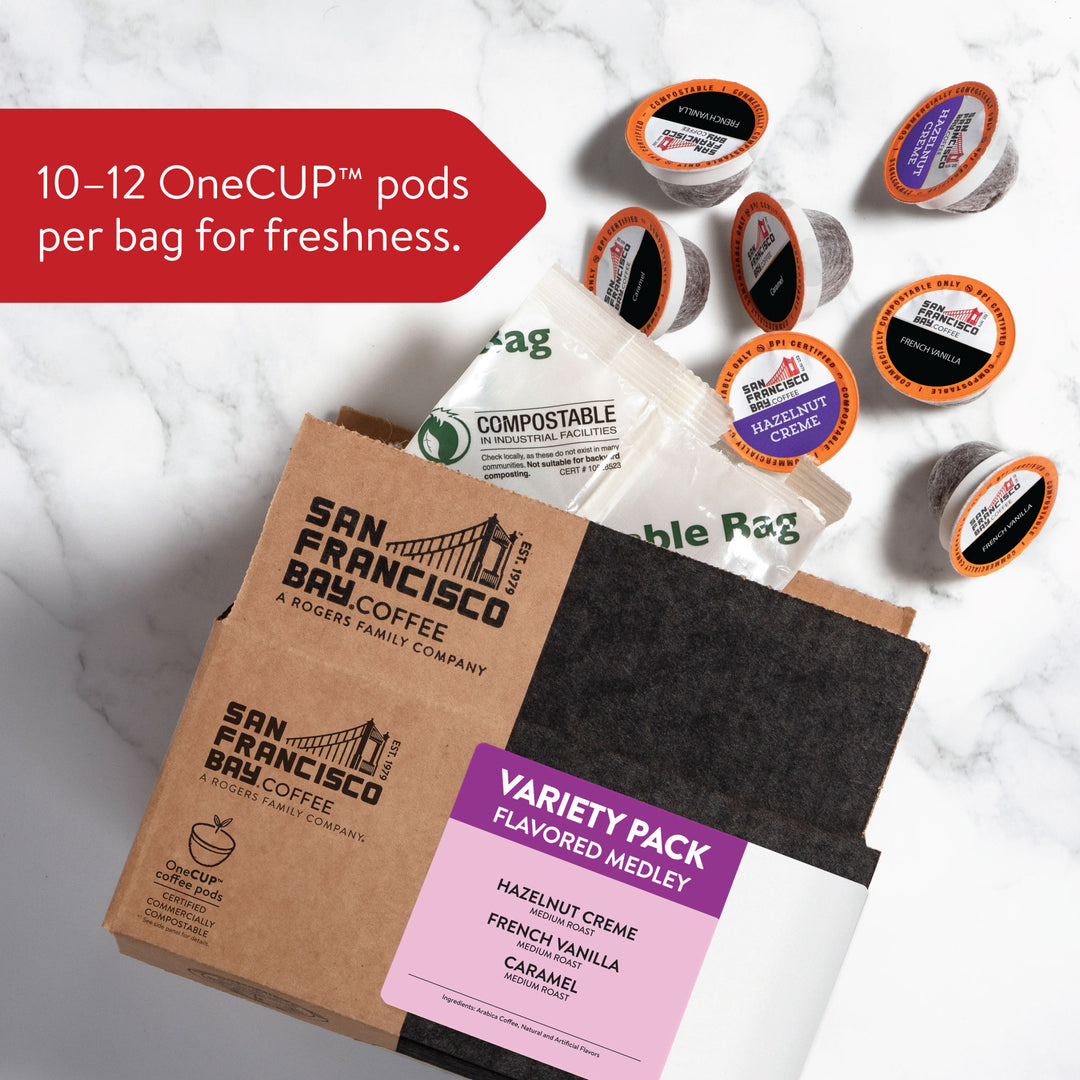 Flavored Medley Variety Pack OneCUP™ Coffee Pods, 40 Count