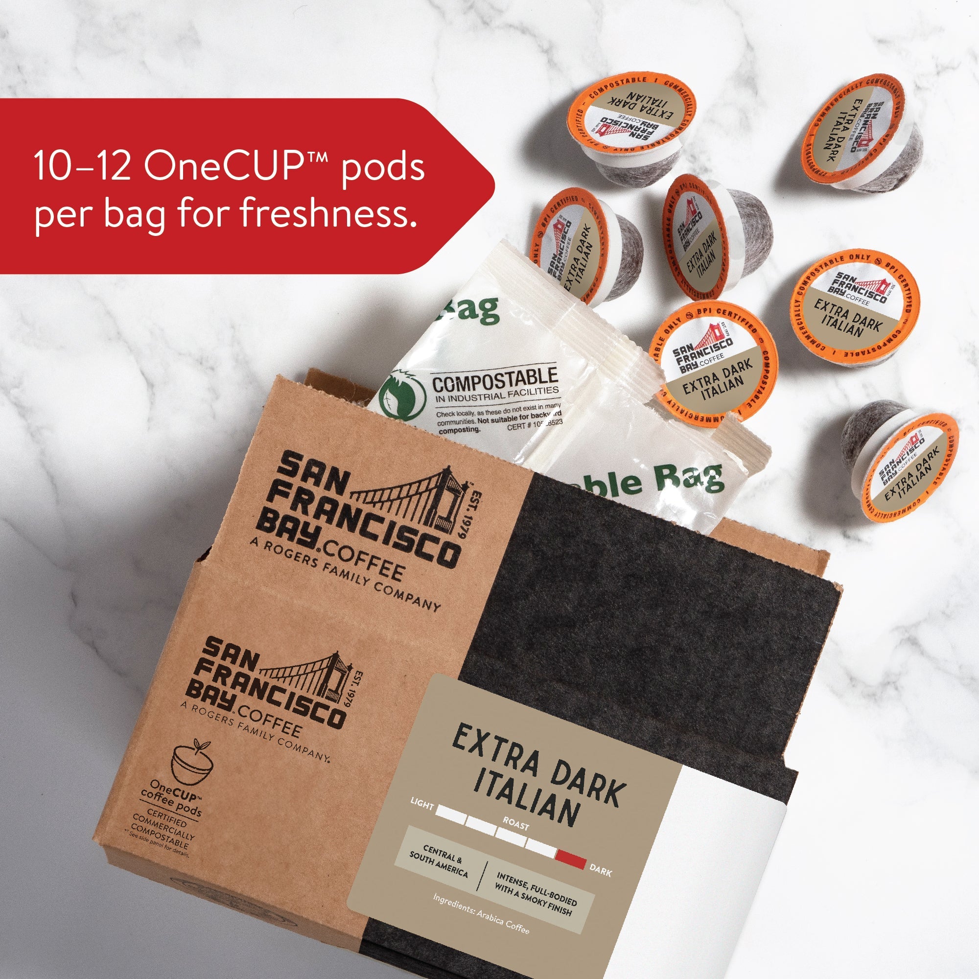 Extra Dark Italian Roast OneCUP™ Coffee Pods, 80 Count