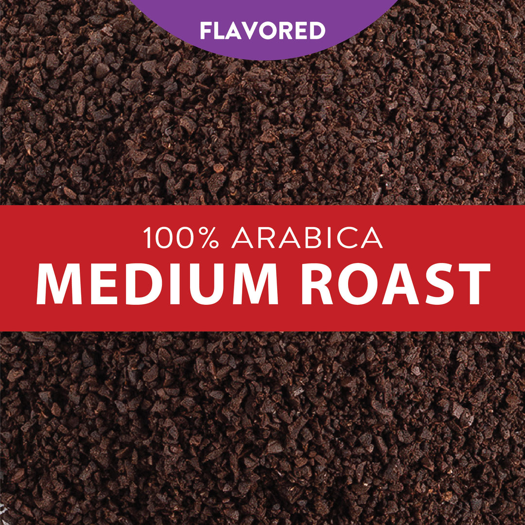 Flavored. 100% Arabica Medium Roast.