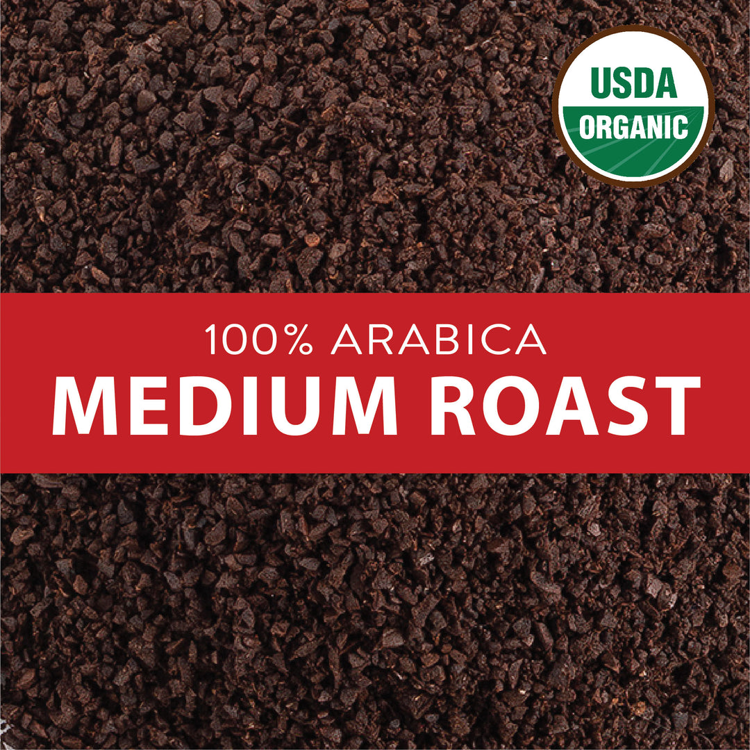 100% Arabica Medium Roast.