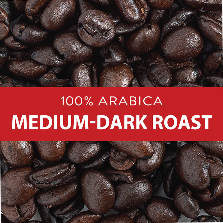 100% Arabica Medium-Dark Roast