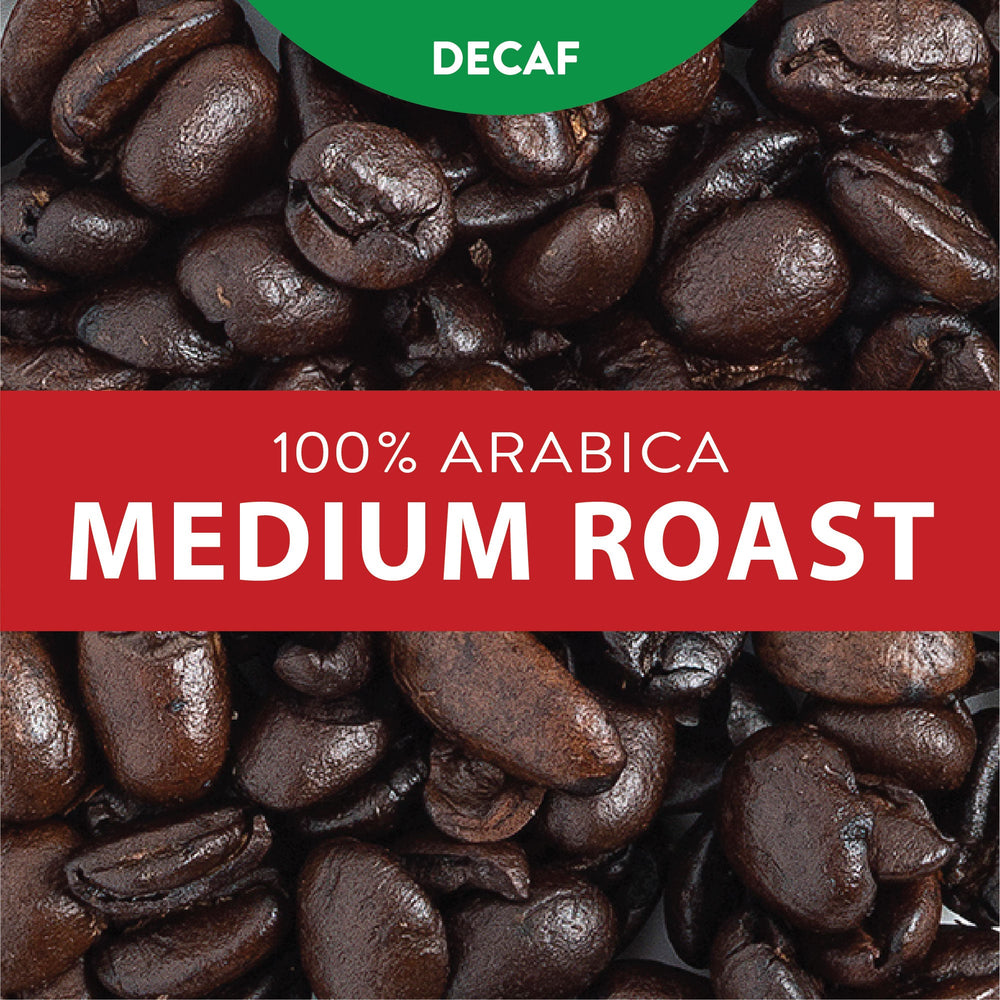Decaf 100% Arabica. Medium roast