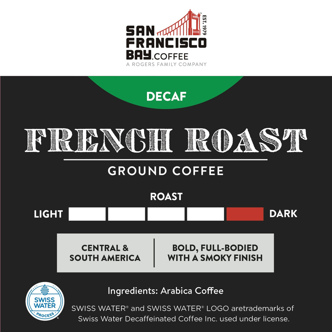 Decaf French Roast, Ground, 28 oz Bag