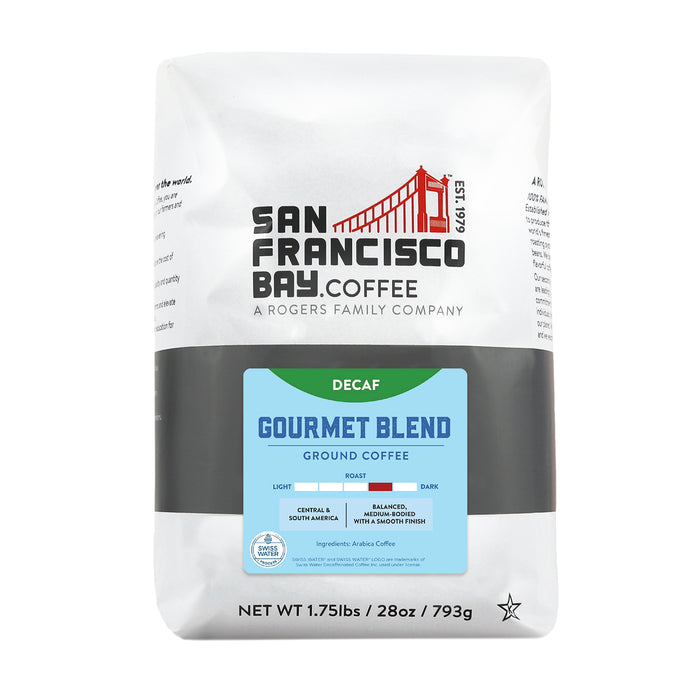 Decaf Gourmet Blend, Ground, 28 oz Bag