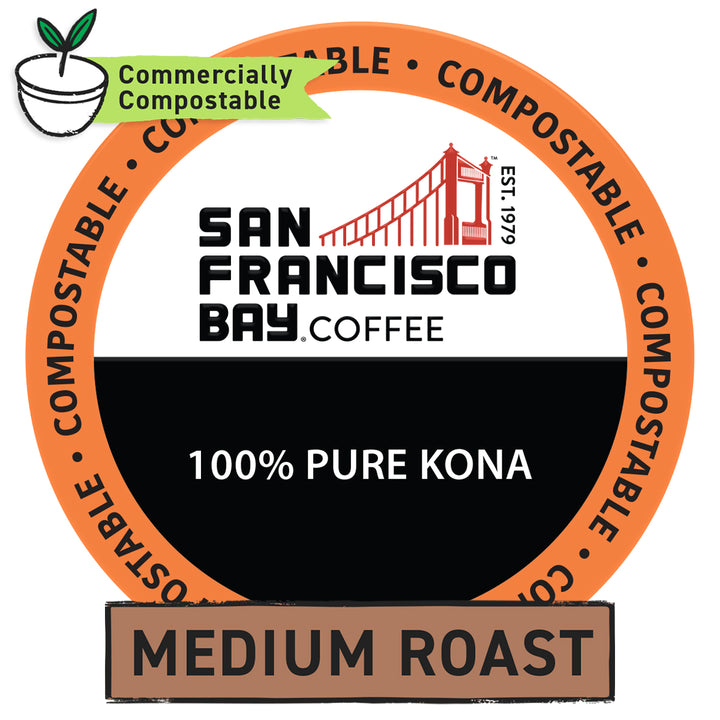 100% Pure Kona Coffee Specialty OneCUP™ Pods, 30 Count - San Francisco Bay Coffee
