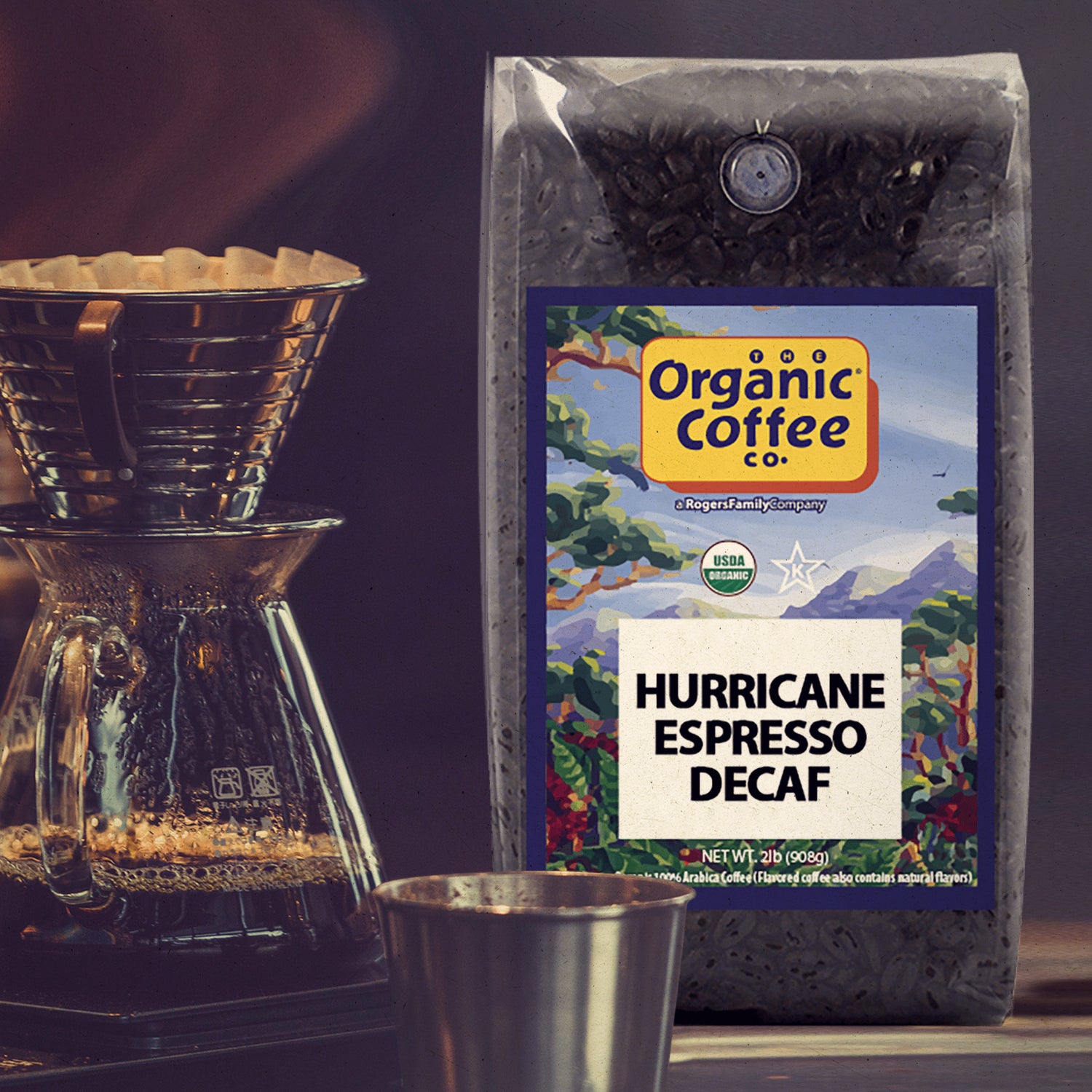 Decaf Hurricane Espresso, 2 lb Bag | Organic Coffee Co. – SF Bay