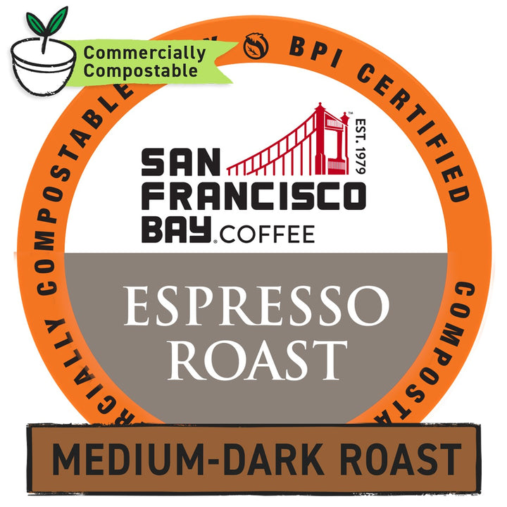 Espresso Roast Medium-Roast Coffee Pod Label