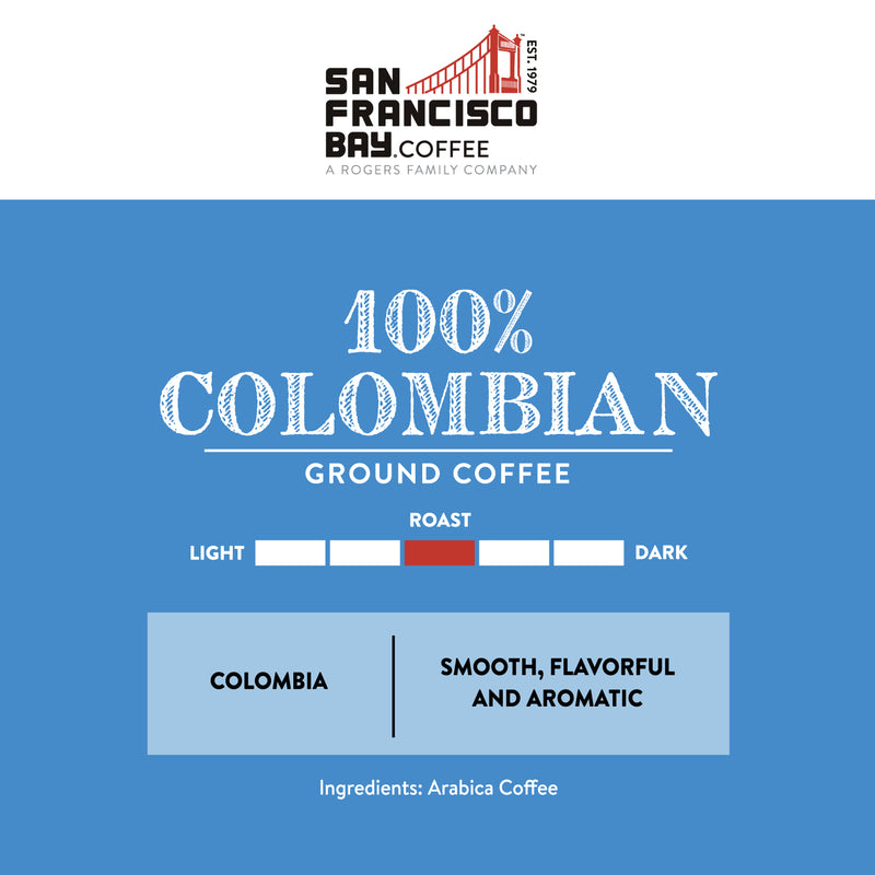 100% Colombian, Ground, 12 oz Bag