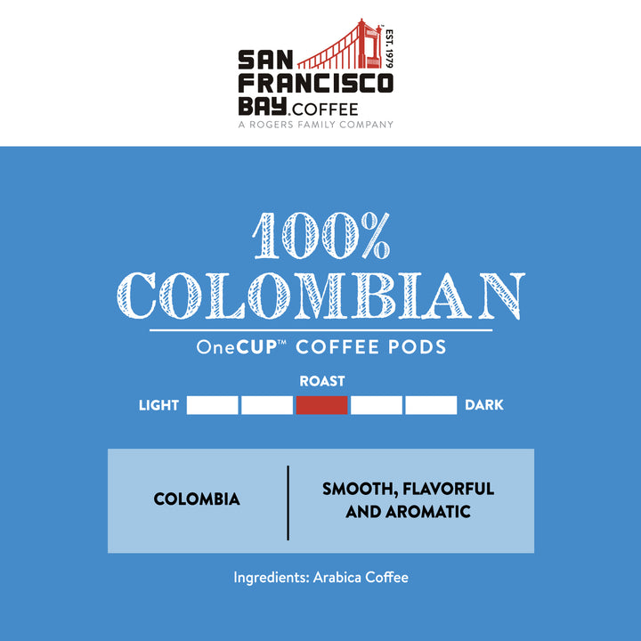 100 % Colombian Coffee Pod - Medium Roast - Smooth, Flavorful and Aromatic - Arabica Coffee From Colombia
