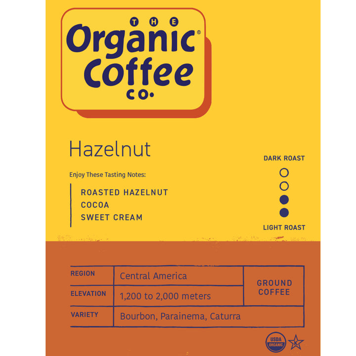 Organic Hazelnut, Ground, 12 oz Bag