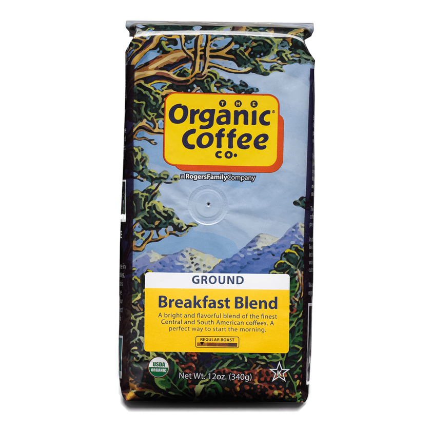 Organic Breakfast Blend, Ground,12 oz Bag