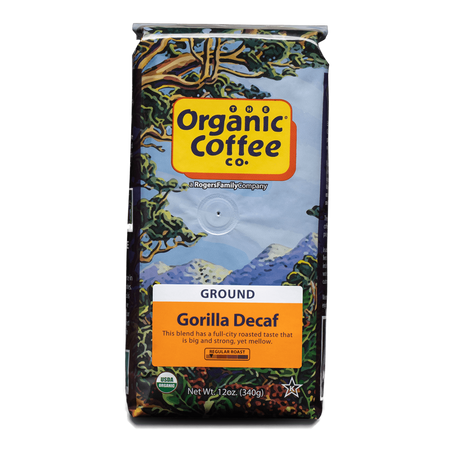 Gorilla Decaf Ground Coffee, 12 oz Bag | Organic Coffee Co. – SF